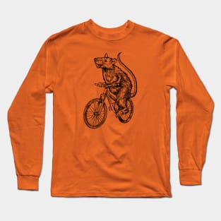 SEEMBO Rat Cycling Bicycle Cyclist Riding Bicycling Bike Long Sleeve T-Shirt